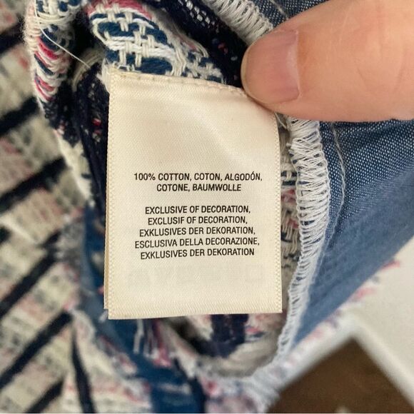 Anthropologie Holding Horses Miette Textured Tunic Fringe Dress Size US 6. EUC! - Picture 10 of 11